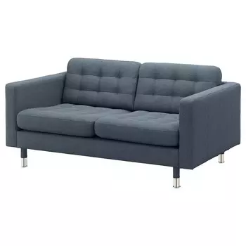 Диван LANDSKRONA 2, Гуннаред синий/металл IKEA