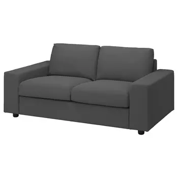 Диван VIMLE 2 с широкими подлокотниками/Серый Халларп IKEA