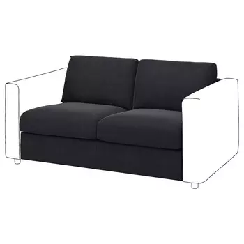 Диван VIMLE 2, Саксемара черно-синий IKEA