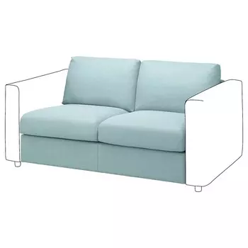 Диван VIMLE 2, Саксемара светло-синий IKEA