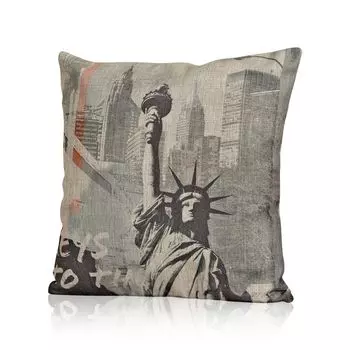 Дизайнерская диванная подушка Melko 45х45см из полиэстера, декоративная подушка со статуей Свободы Америки
