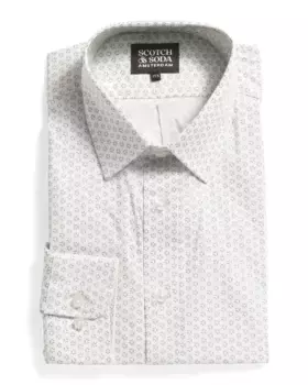 Дизайнерская классическая рубашка современного кроя Scotch & Soda, синий