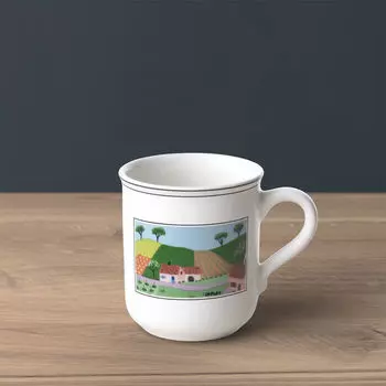 Дизайнерская кофейная кружка Naif с ручкой Dorfstrasse Villeroy & Boch, красочный