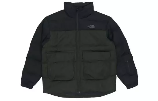 Дизайнерская коллекция пуховик унисекс зеленый The North Face, зеленый