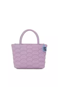 Дизайнерская мини-сумка с вышивкой Bagmori, матовый сиреневый