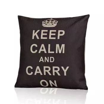Дизайнерская подушка-скамейка, подушка Shabby Saying Keep Calm, винтажная подушка с наполнителем Mucola