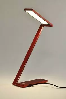 Дизайнерская светодиодная настольная лампа для защиты глаз, лампа для чтения, 12 Вт, красная, 4000 К, с плавным затемнением и памятью Woward, красный