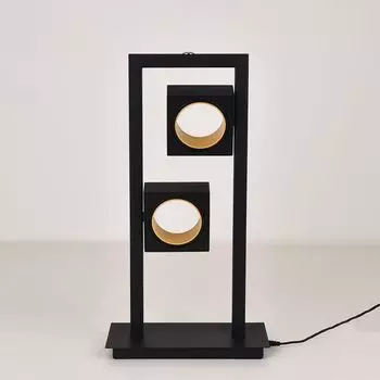 Дизайнерская светодиодная настольная лампа KARE 2 лампочки с диммером Dapo Leuchten, черный