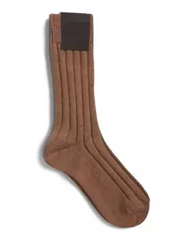 Дизайнерские носки из шерстяной смеси Made In Italy Bottega Veneta, цвет Teak