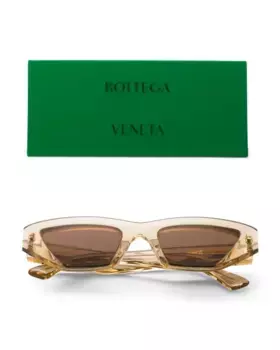 Дизайнерские солнцезащитные очки 53 мм Bottega Veneta, бежевый