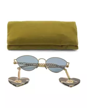 Дизайнерские солнцезащитные очки 57 мм Gucci, цвет Multi