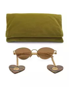 Дизайнерские солнцезащитные очки 57 мм Gucci, цвет Multi