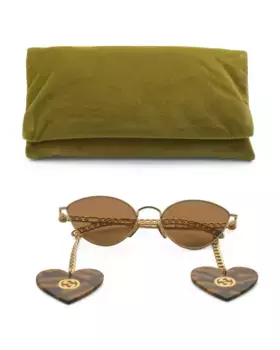 Дизайнерские солнцезащитные очки 57 мм Gucci, цвет Multi