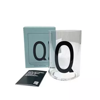 Дизайнерские варианты букв из водного стекла Q стеклянная чашка Design Letters, прозрачный