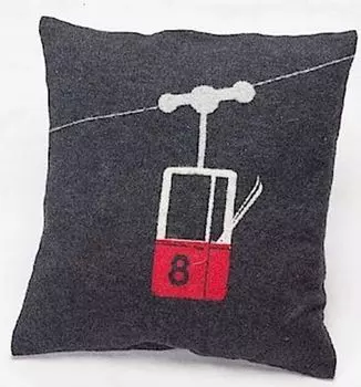 Дизайнерский чехол на подушку Fussenegger - "Гондола" антрацит 40/40 см David Fussenegger