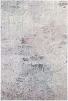 Дизайнерский ковер ELLE DECORATION "Chameis", прямоугольный, вискоза, винтажный вид, имитация шелка, гостиная, спальня, ковер 135х195 см, серый/розовый/синий