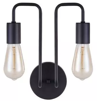 Дизайнерский настенный светильник Casa Padrino черный 25 x 17 x В. 30,5 см - Современный светильник с металлическим каркасом с покрытием и необычным внешним видом в стиле лофт