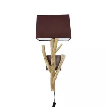 Дизайнерский настенный светильник из коряги, тканевый абажур ручной работы, уникальный настенный светильник из коряги для прихожей, гостиной, SURIN Licht-Erlebnisse