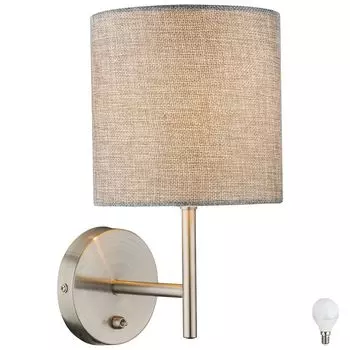 Дизайнерский светодиодный настенный светильник для гостиной PACO etc-shop, серый