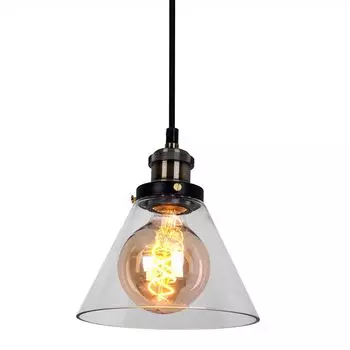 Дизайнерский светодиодный подвесной светильник из стекла для гостиной VT-7185 etc-shop, черный