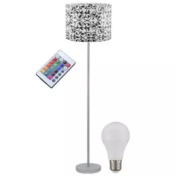 Дизайнерский торшер со светодиодными лампами RGB etc-shop, белый