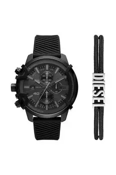 Дизельные часы и браслет Diesel, черный
