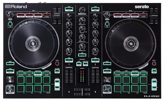 DJ-контроллер Roland DJ-202 с Serato DJ Pro