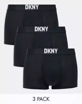 DKNY 3 пары трусов-боксеров New York Modal черного цвета