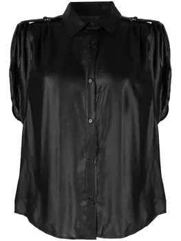 DKNY блузка с подплечниками, черный