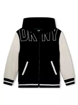 DKNY бомбер с вышитым логотипом, черный
