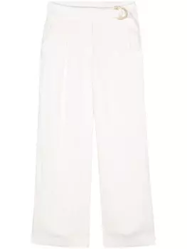 DKNY брюки палаццо с поясом, серый