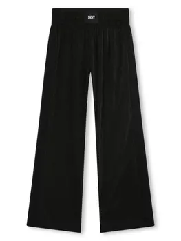 DKNY брюки с аппликацией логотипа, черный