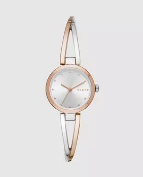 DKNY Crosswalk NY2791 двухцветные женские часы из стали DKNY, розовый