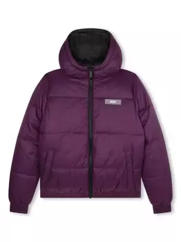 DKNY двусторонний пуховик с логотипом, фиолетовый