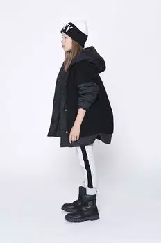 DKNY двусторонняя детская куртка DKNY, черный
