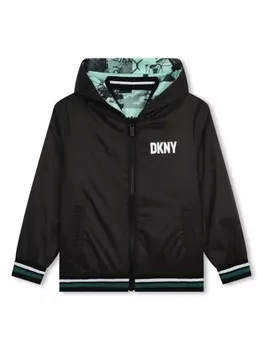 DKNY двусторонняя куртка с графичным принтом, зеленый