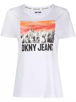 DKNY футболка City с графичным принтом, белый