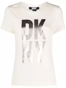 DKNY футболка из джерси с логотипом, нейтральный цвет