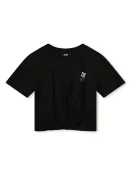 DKNY футболка из органического хлопка с логотипом, черный