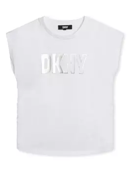 DKNY футболка из органического хлопка с логотипом, белый