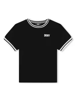 DKNY футболка из органического хлопка с логотипом, черный
