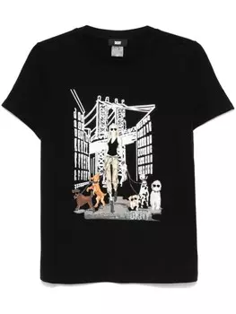 DKNY футболка с графичным принтом, черный