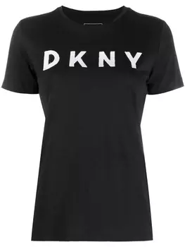 DKNY футболка с короткими рукавами и логотипом, черный