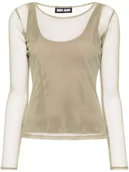DKNY футболка с круглым вырезом, зеленый