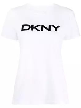 DKNY футболка с логотипом, белый