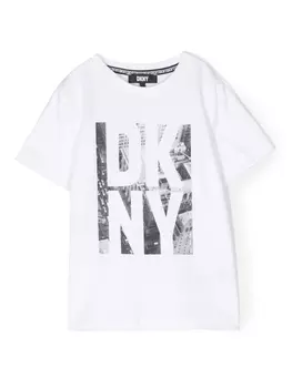 DKNY футболка с логотипом, белый