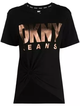 DKNY футболка с логотипом, черный