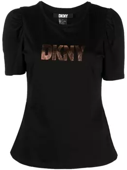 DKNY футболка с логотипом, черный