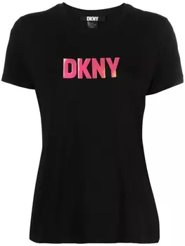 DKNY футболка с логотипом, черный