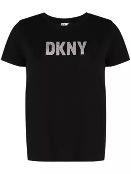 DKNY футболка с логотипом, черный